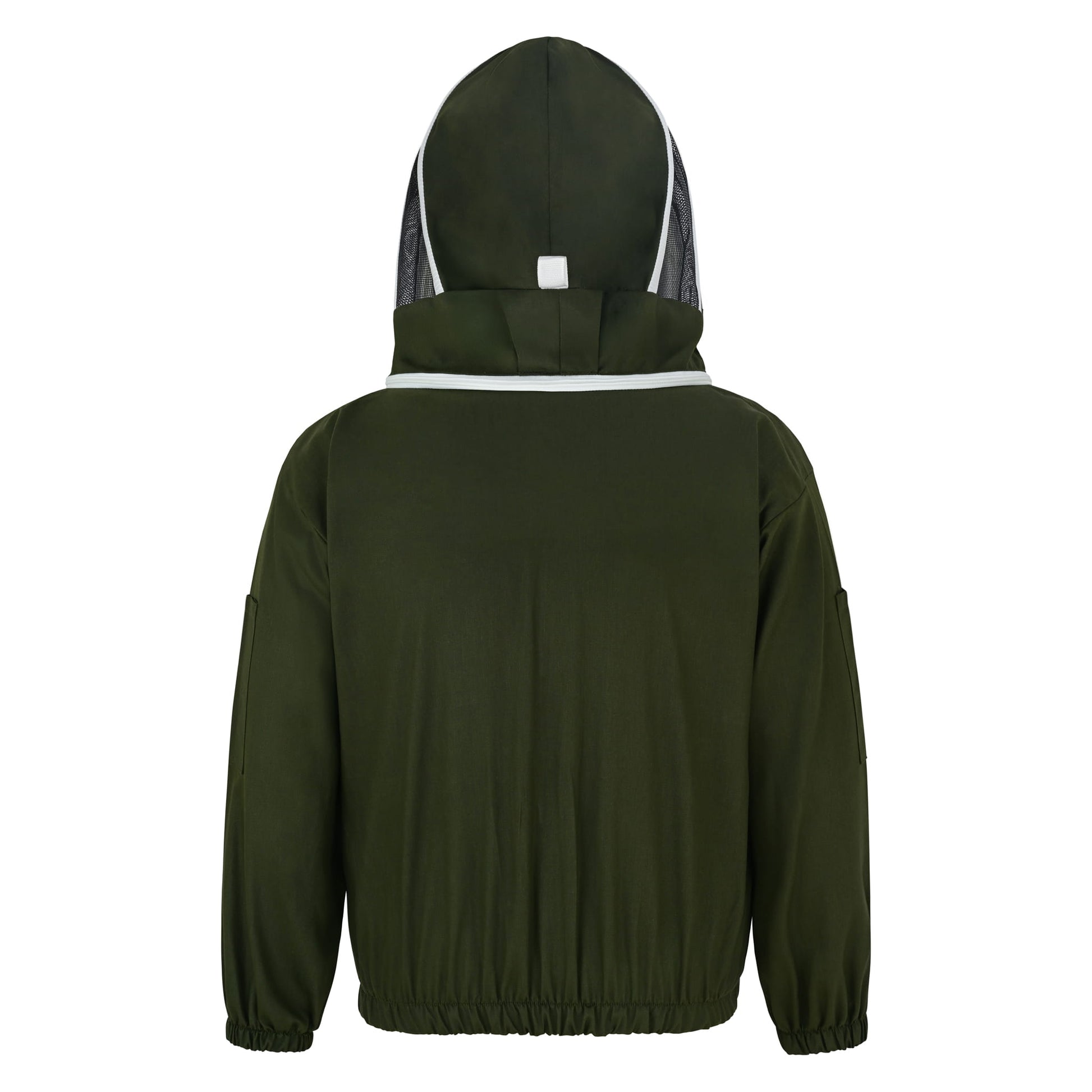 Cotton Beekeeping Jacket with Fencing Veil- Green