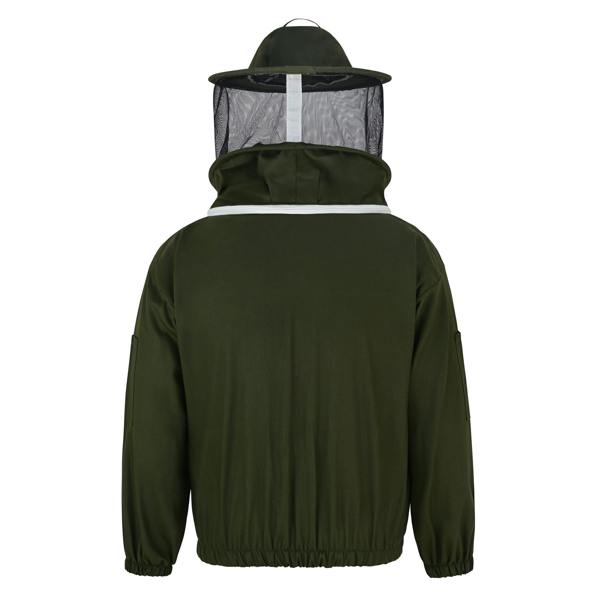 Cotton Beekeeping Jacket with Rounded Veil- Green