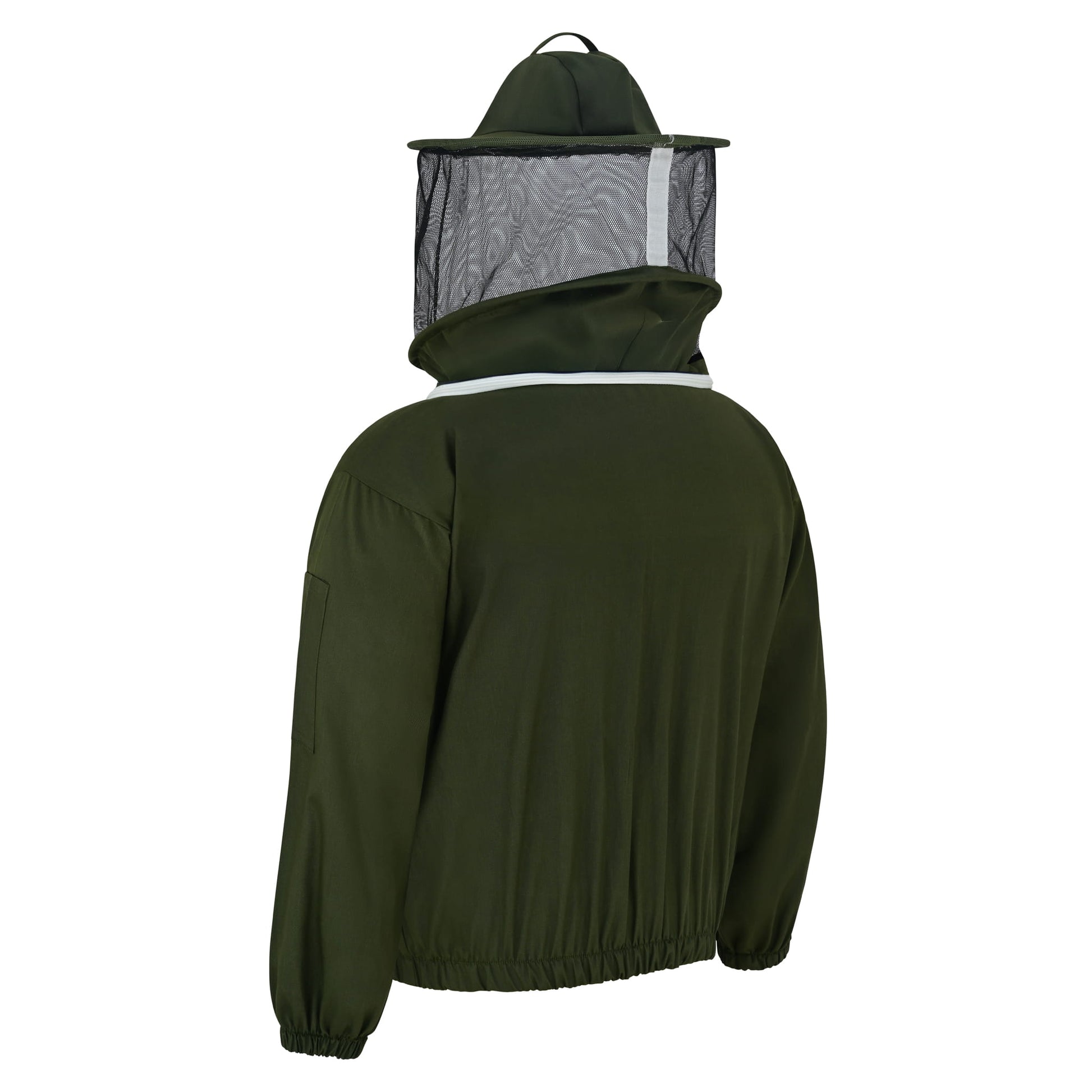 Cotton Beekeeping Jacket with Rounded Veil- Green