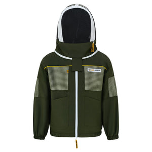 Semi Ventilated Beekeeping Jacket with Fencing Veil- Green