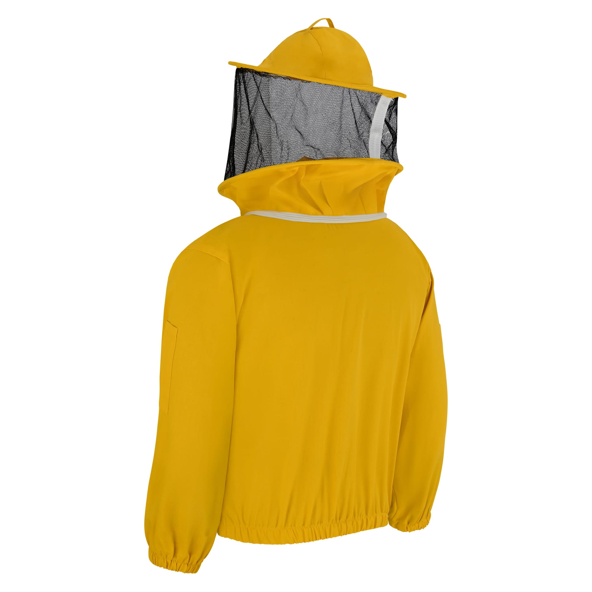 Cotton Beekeeping Jacket with Rounded Veil - Yellow