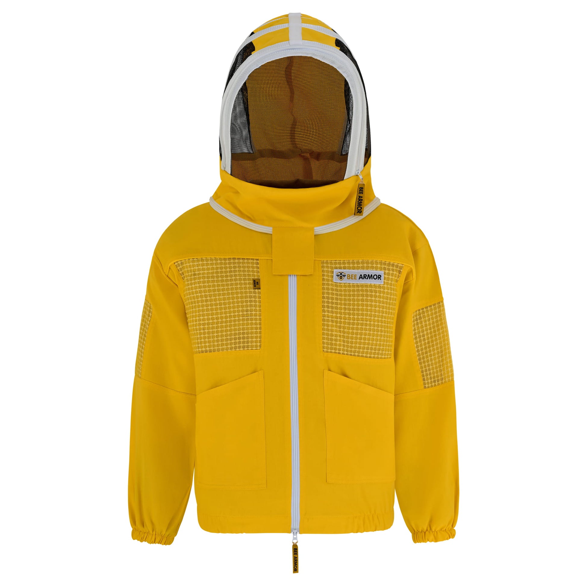 Semi Ventilated Beekeeping Jacket with Fencing Veil - Yellow