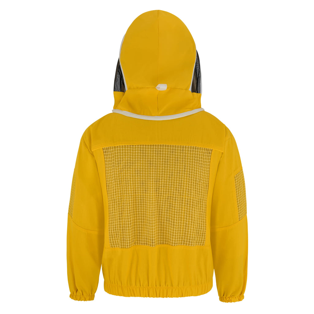 Semi Ventilated Beekeeping Jacket with Fencing Veil - Yellow