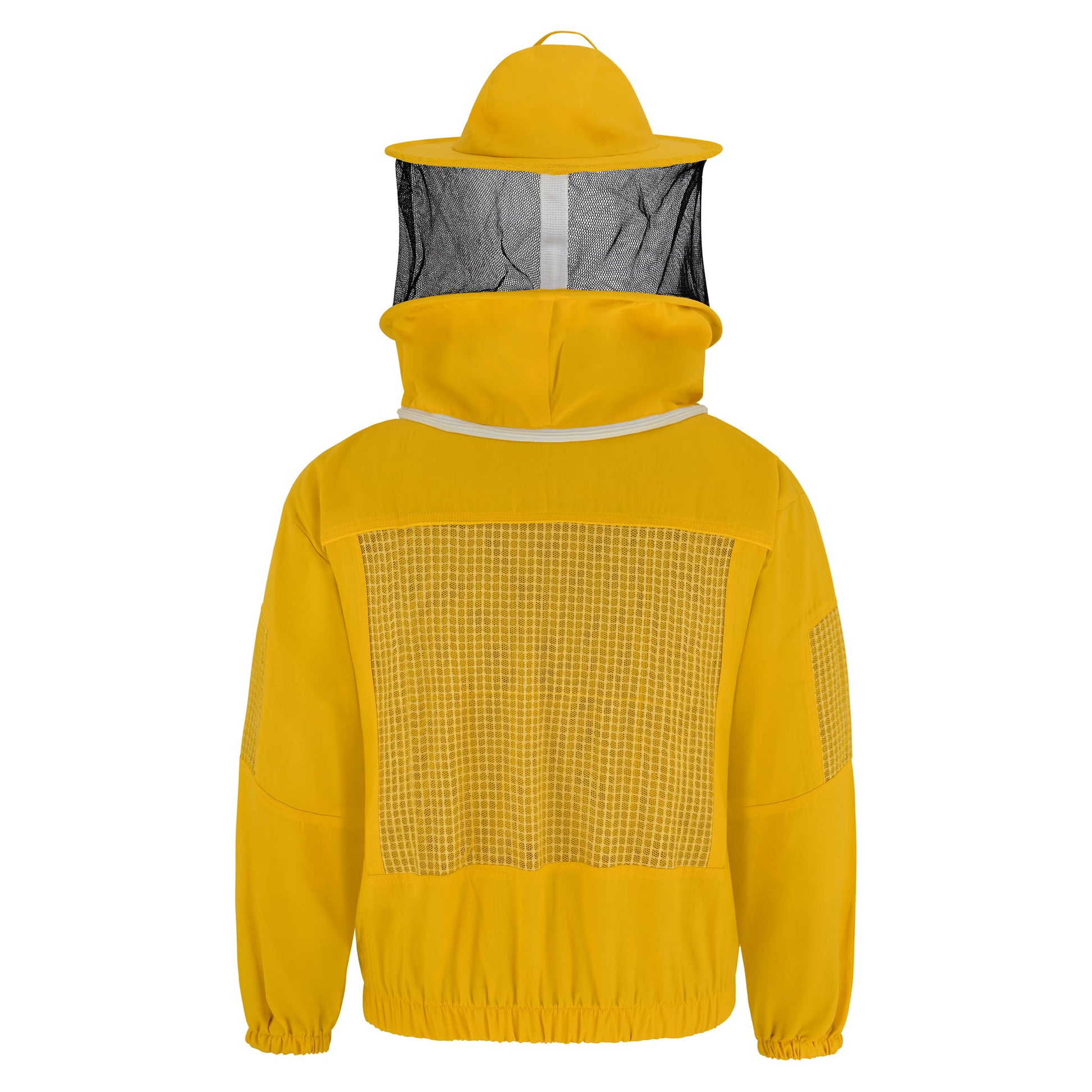 Semi Ventilated Beekeeping Jacket with Rounded Veil - Yellow