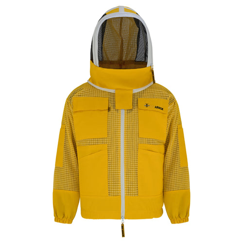 3 Layer Beekeeping Jacket with Fencing Veil - Yellow