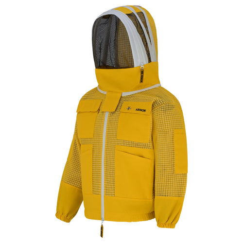 3 Layer Beekeeping Jacket with Fencing Veil - Yellow