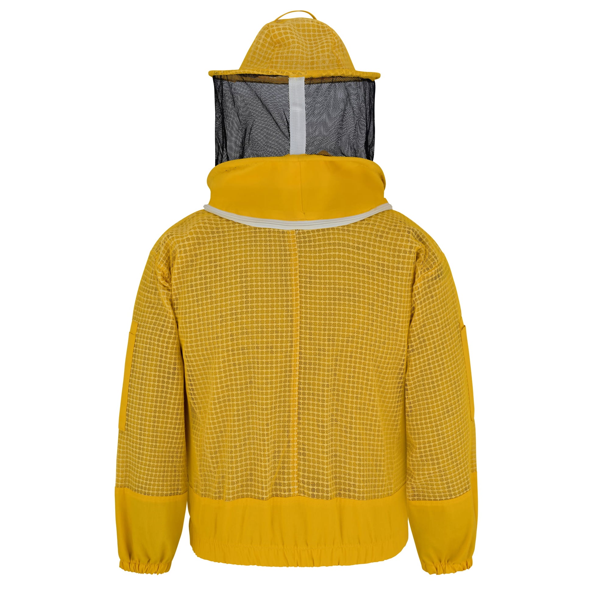 3 Layer Beekeeping Jacket with Rounded Veil - Yellow