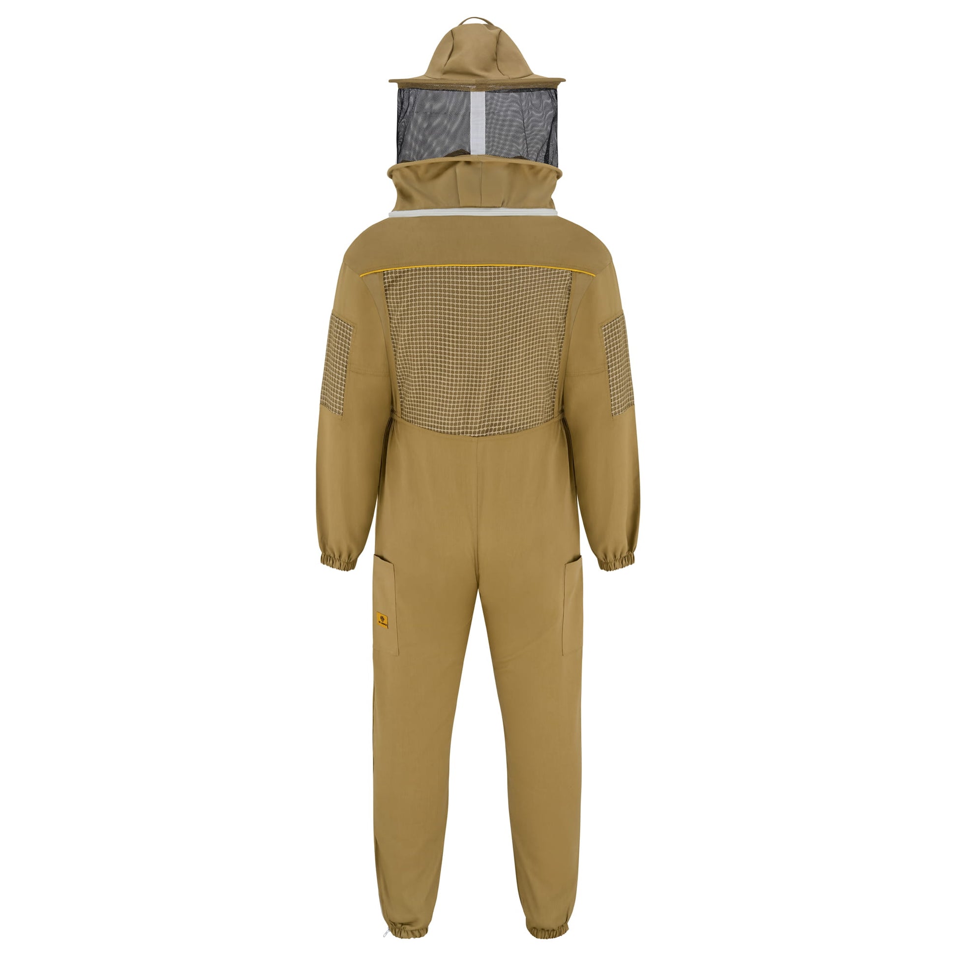 Semi Ventilated Beekeeping Suit with Rounded Veil - Khaki