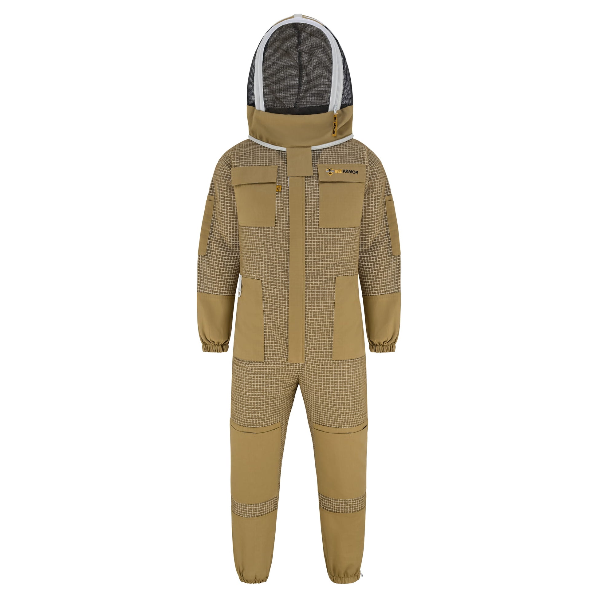 3 Layer Beekeeping Suit with Fencing Veil - Khaki