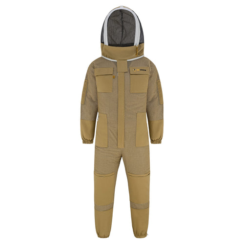3 Layer Beekeeping Suit with Fencing Veil - Khaki