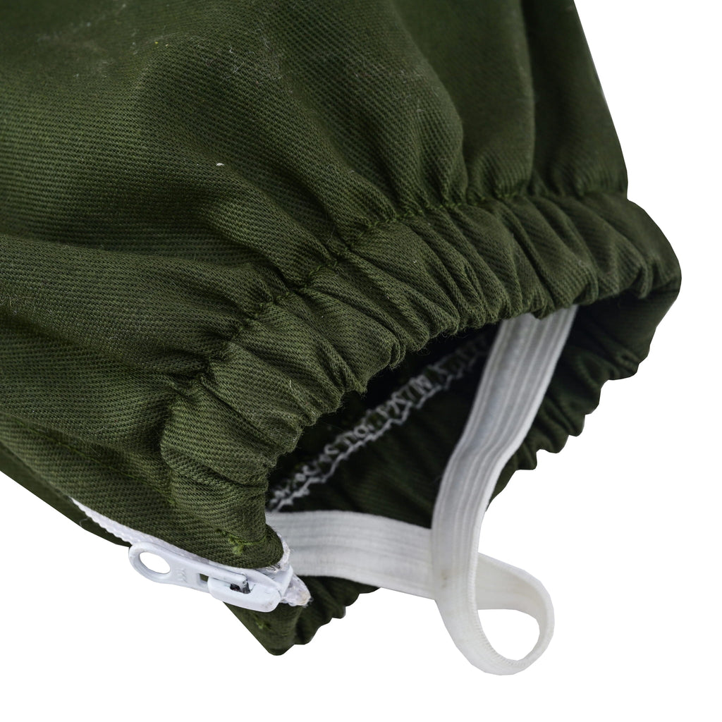 Cotton Beekeeping Suit with Rounded Veil - Green