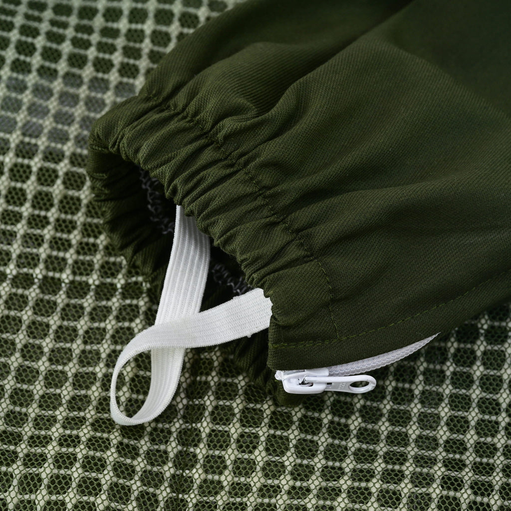 Semi Ventilated Beekeeping Suit with Rounded Veil - Green