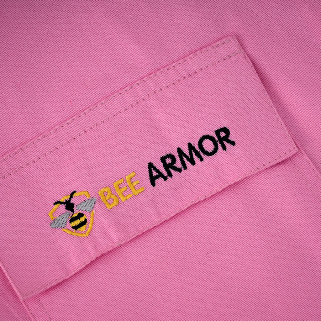 Cotton Beekeeping Suit with Rounded Veil - Pink