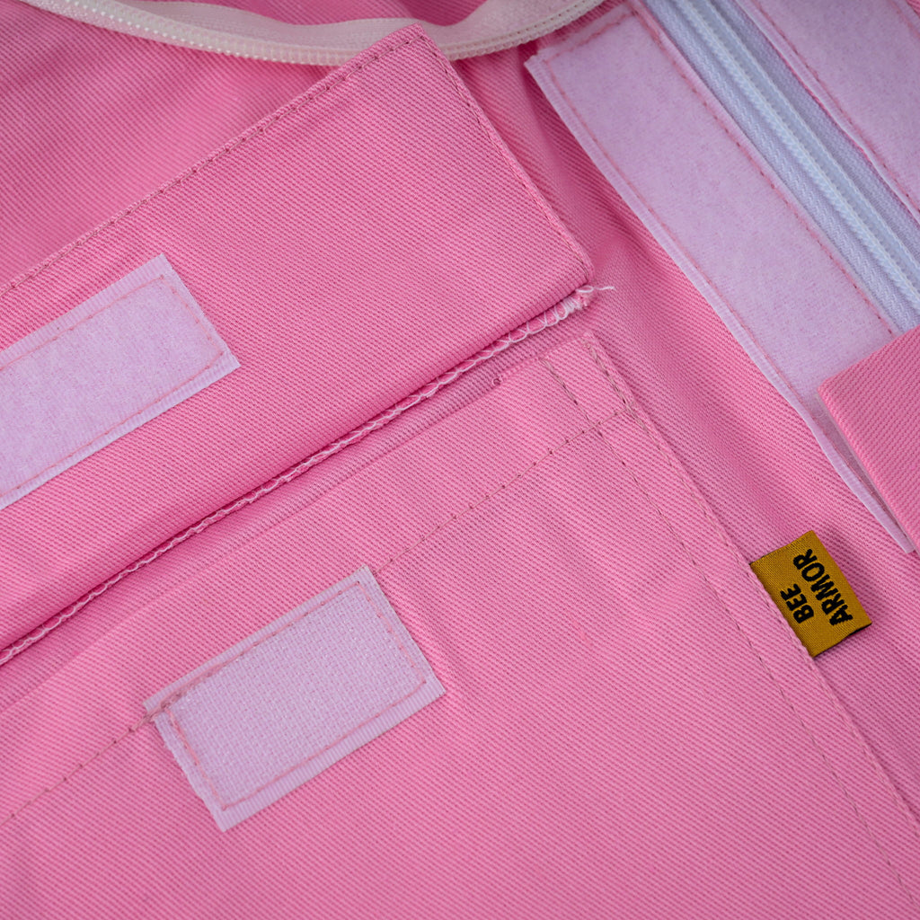 Cotton Beekeeping Suit with Rounded Veil - Pink