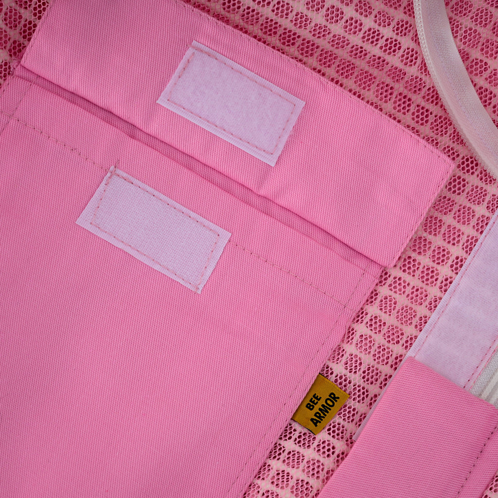 3-Layer Beekeeping Suit with Rounded Veil - Pink