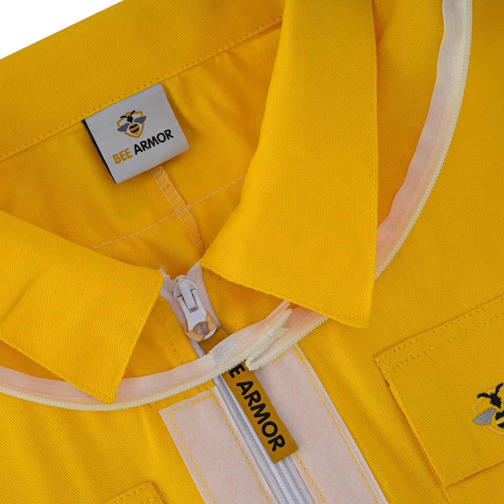Cotton Beekeeping Suit with Fencing Veil - Yellow