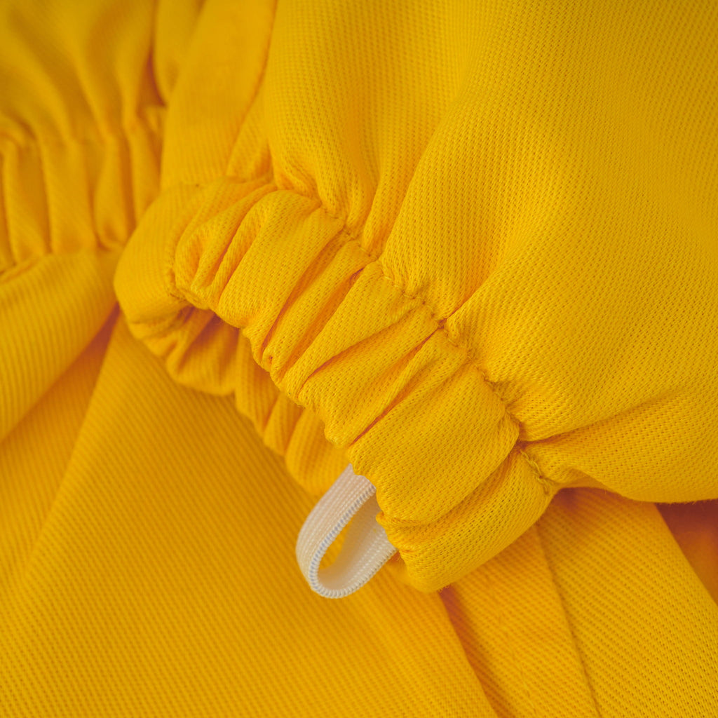 Cotton Beekeeping Suit with Rounded Veil - Yellow