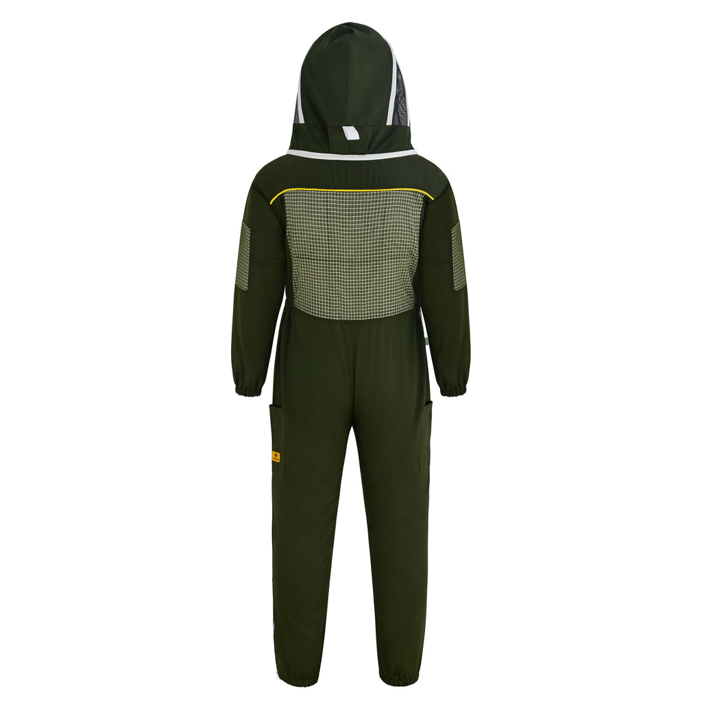 Semi Ventilated Beekeeping Suit with Fencing Veil - Green