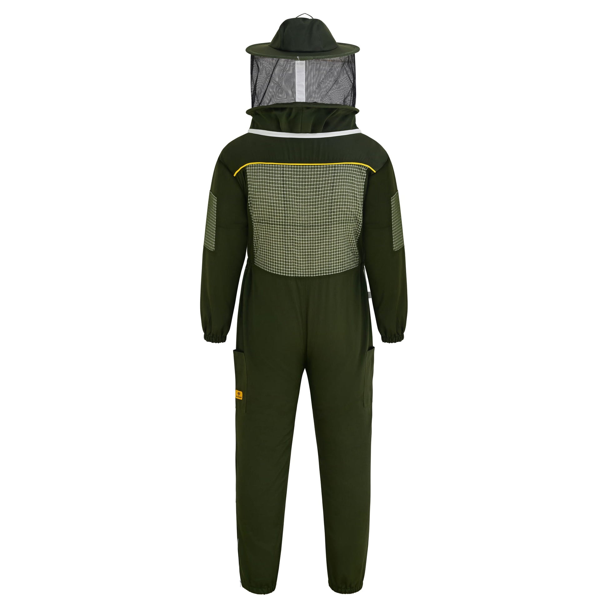 Semi Ventilated Beekeeping Suit with Rounded Veil - Green