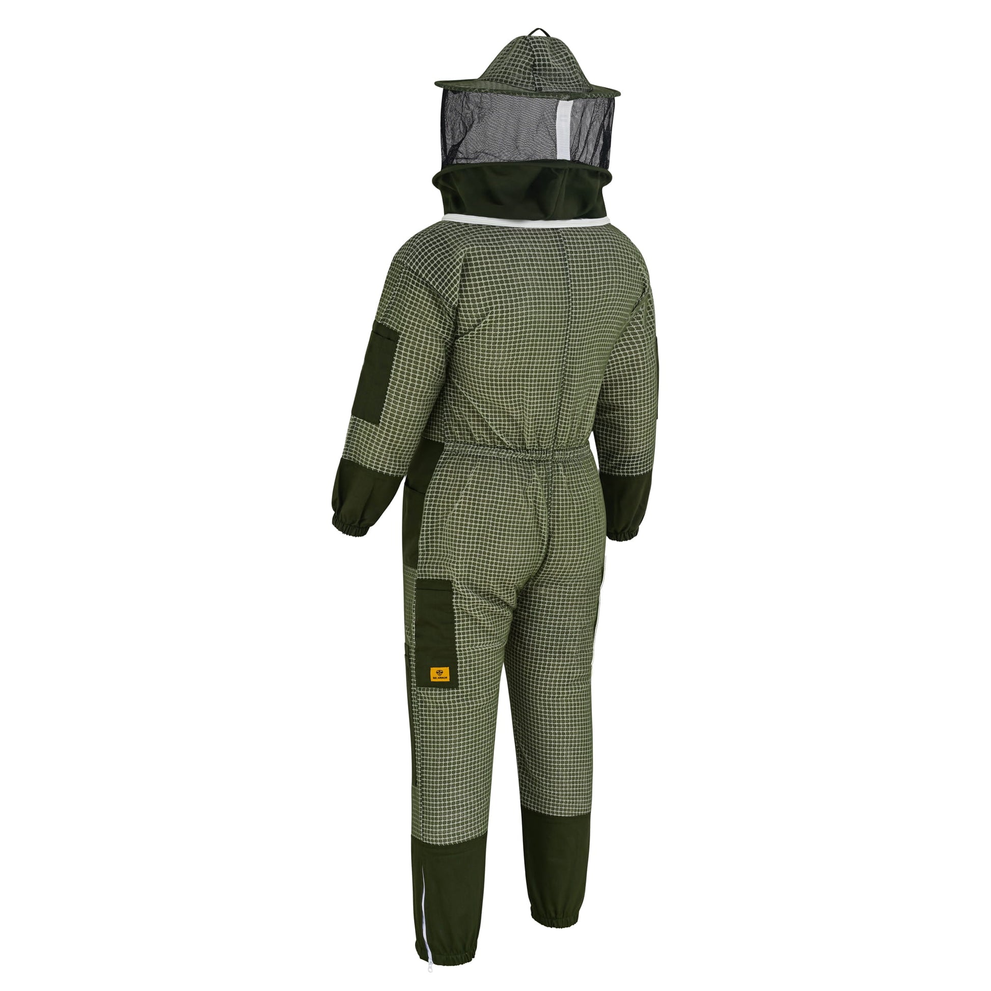 3-Layer Beekeeping Suit with Rounded Veil - Green