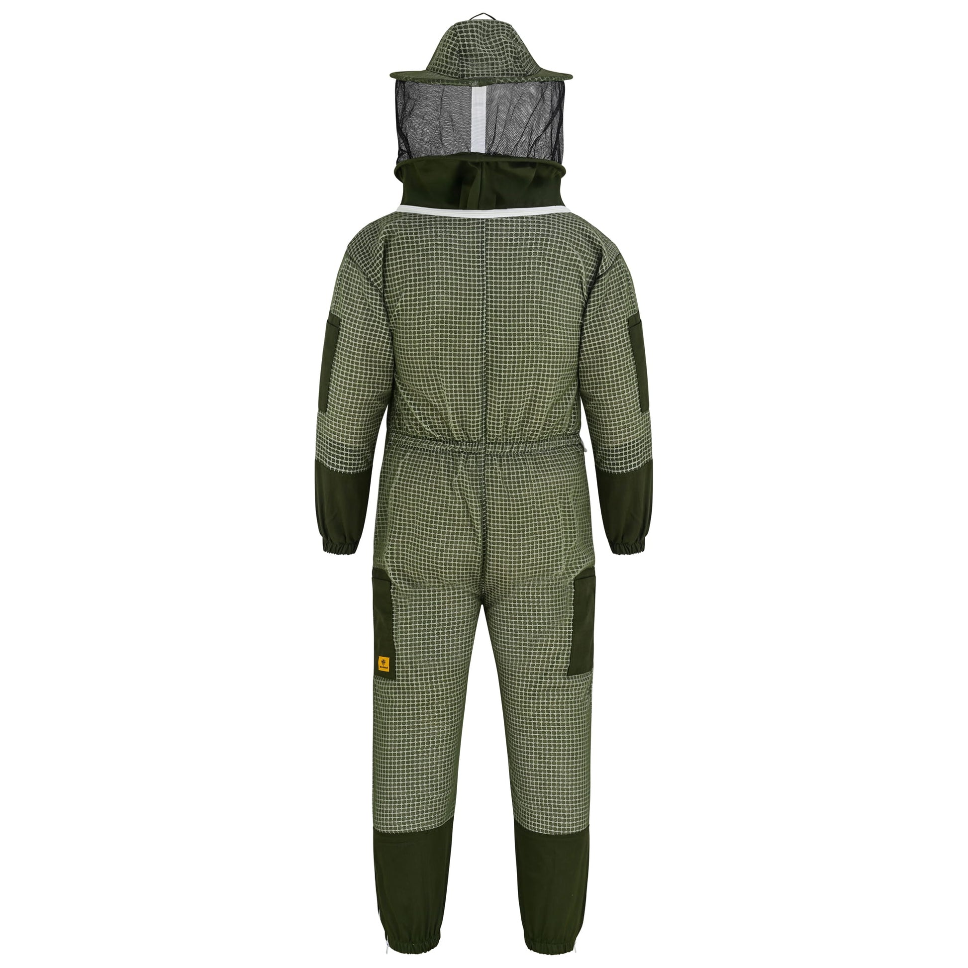 3-Layer Beekeeping Suit with Rounded Veil - Green
