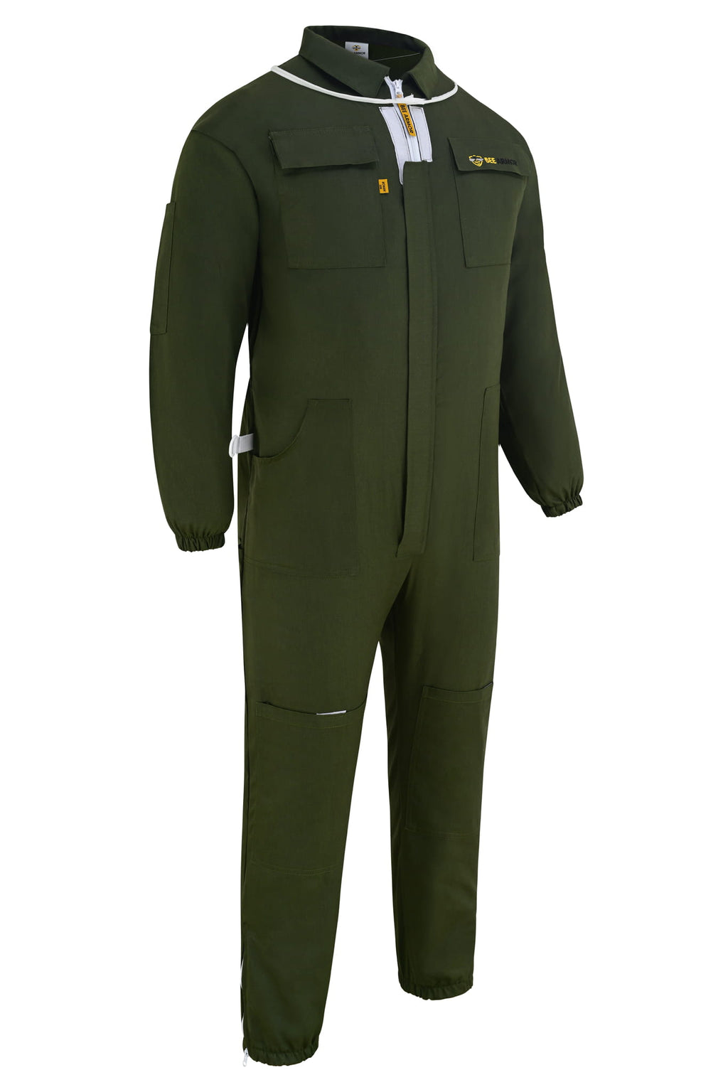 Cotton Beekeeping Suit with Rounded Veil - Green