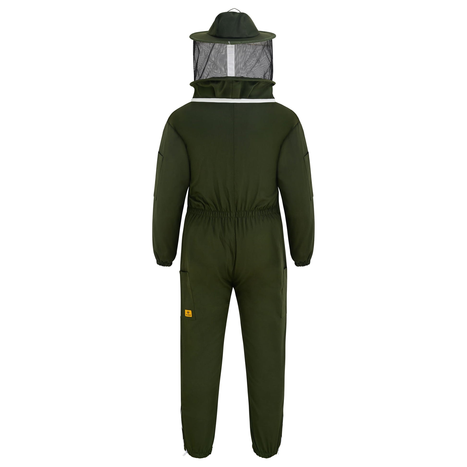 Cotton Beekeeping Suit with Rounded Veil - Green