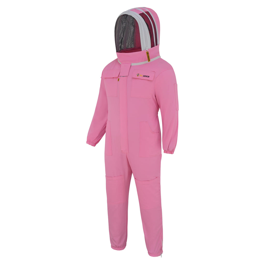 Cotton Beekeeping Suit with Fencing Veil - Pink