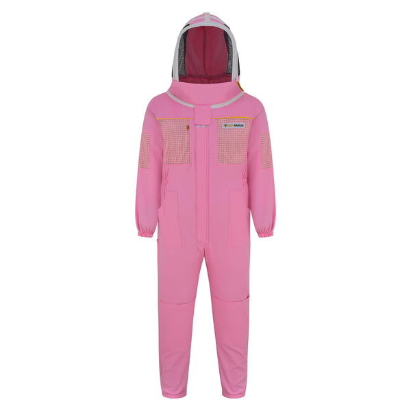 Semi Ventilated Beekeeping Suit with Fencing Veil - Pink