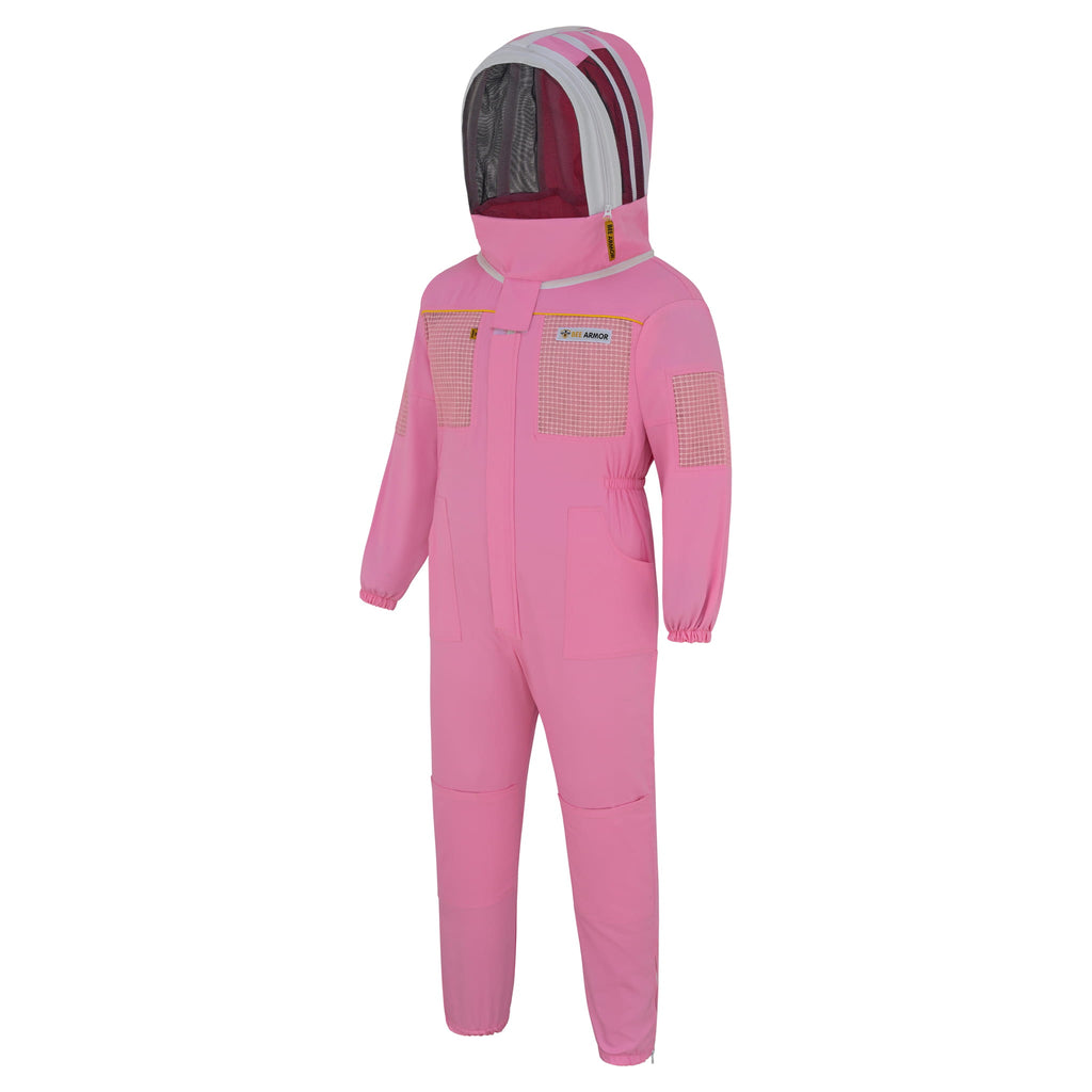 Semi Ventilated Beekeeping Suit with Fencing Veil - Pink
