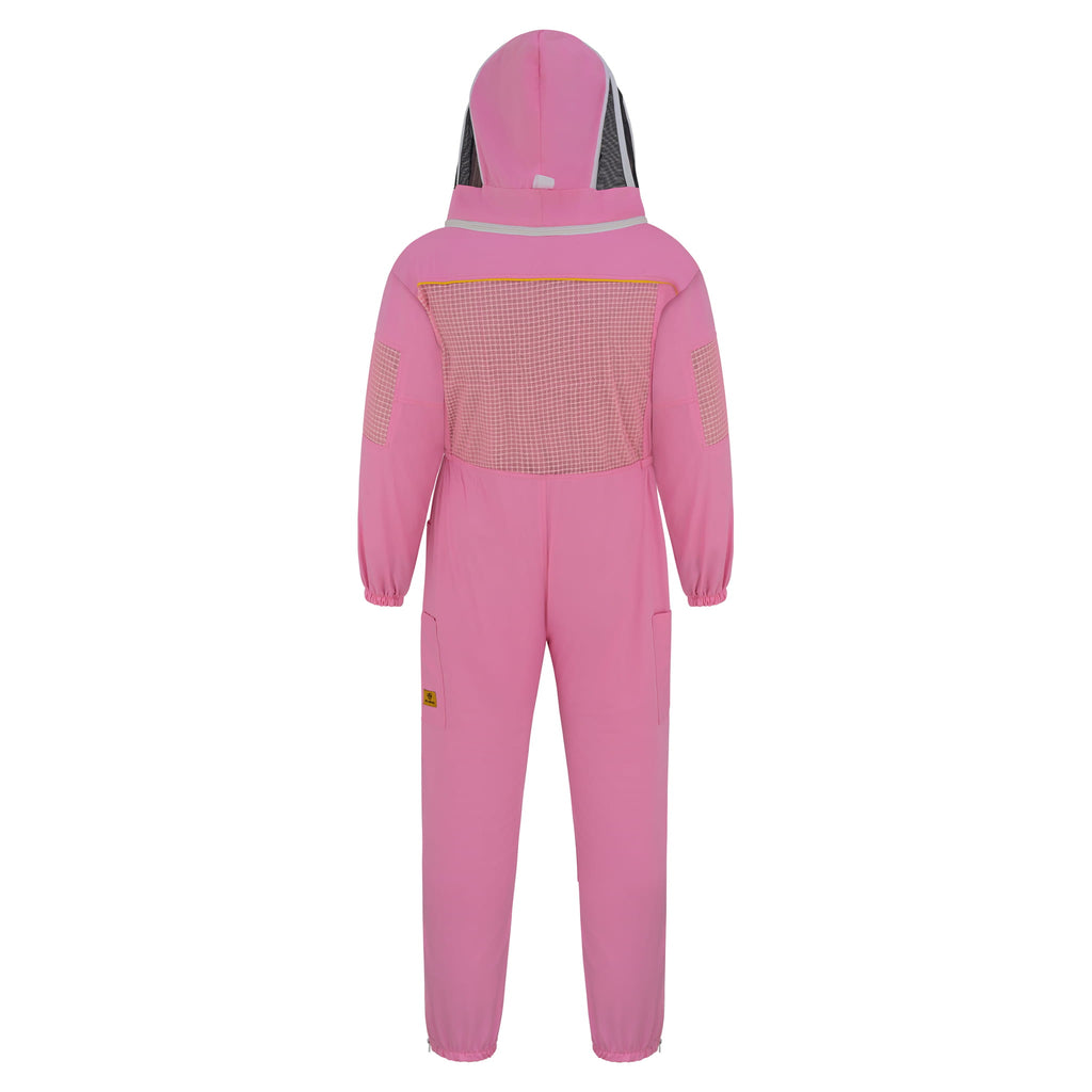 Semi Ventilated Beekeeping Suit with Fencing Veil - Pink