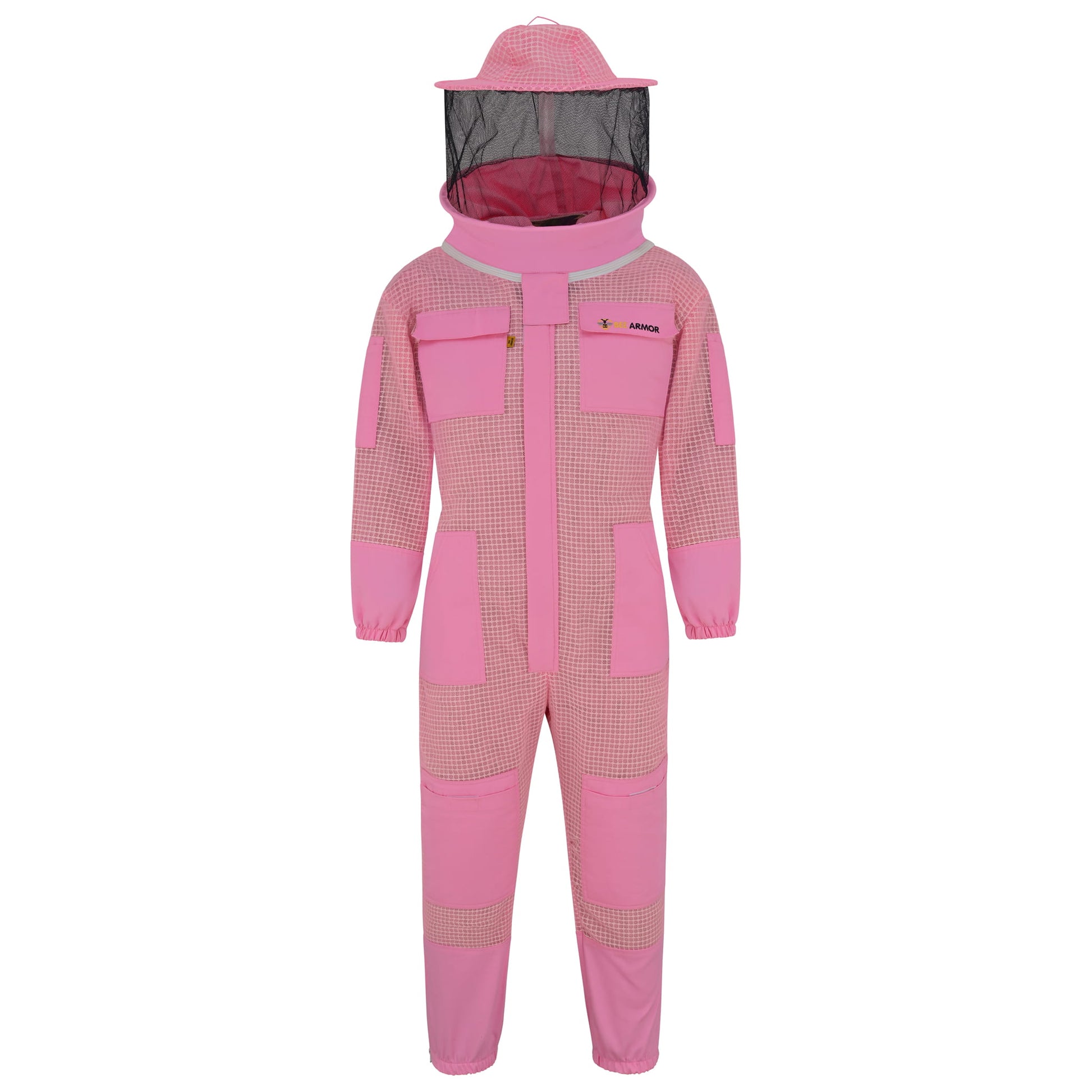 3-Layer Beekeeping Suit with Rounded Veil - Pink