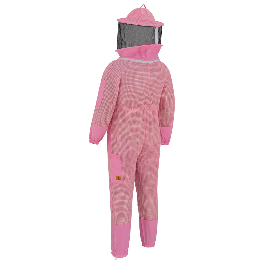 3-Layer Beekeeping Suit with Rounded Veil - Pink