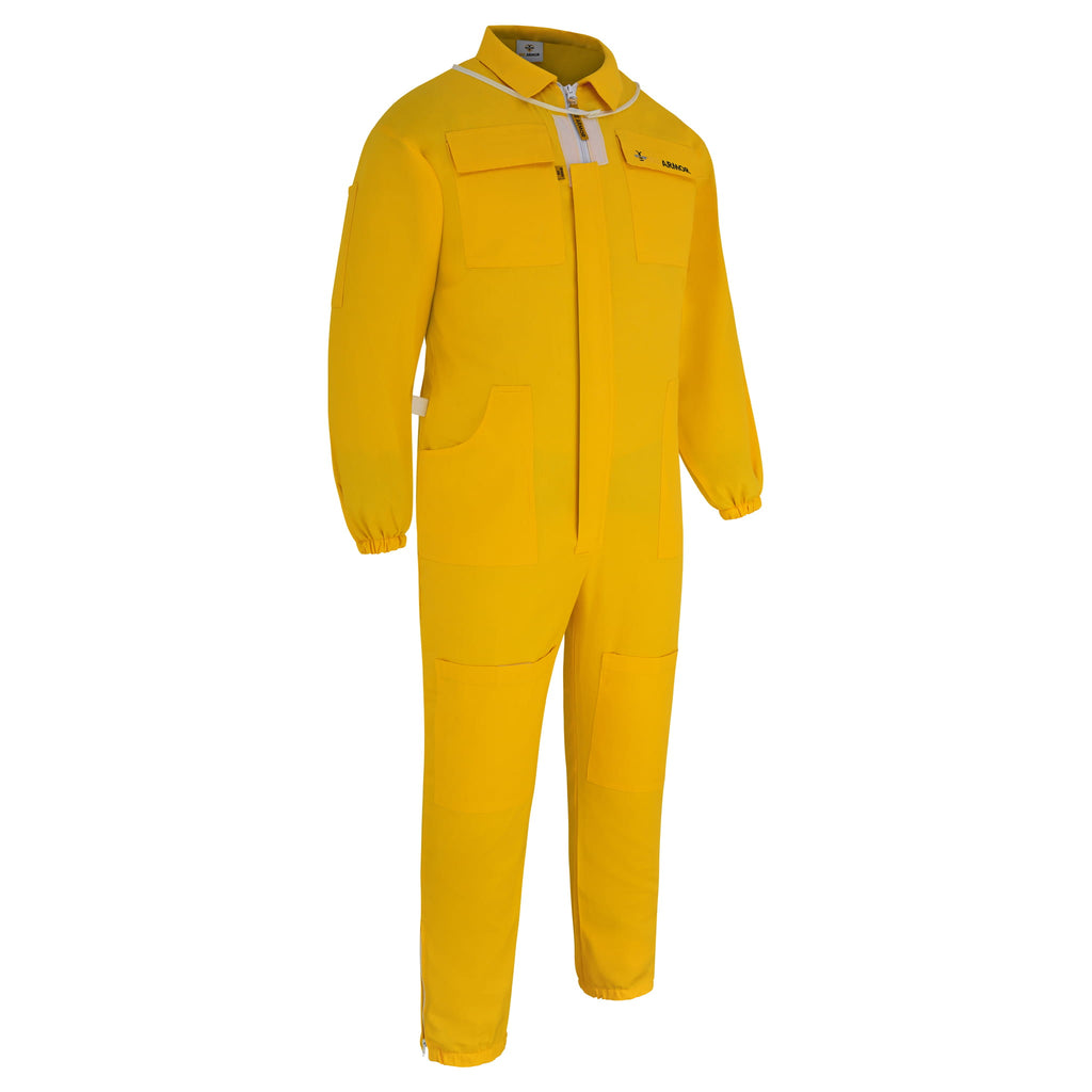 Cotton Beekeeping Suit with Fencing Veil - Yellow