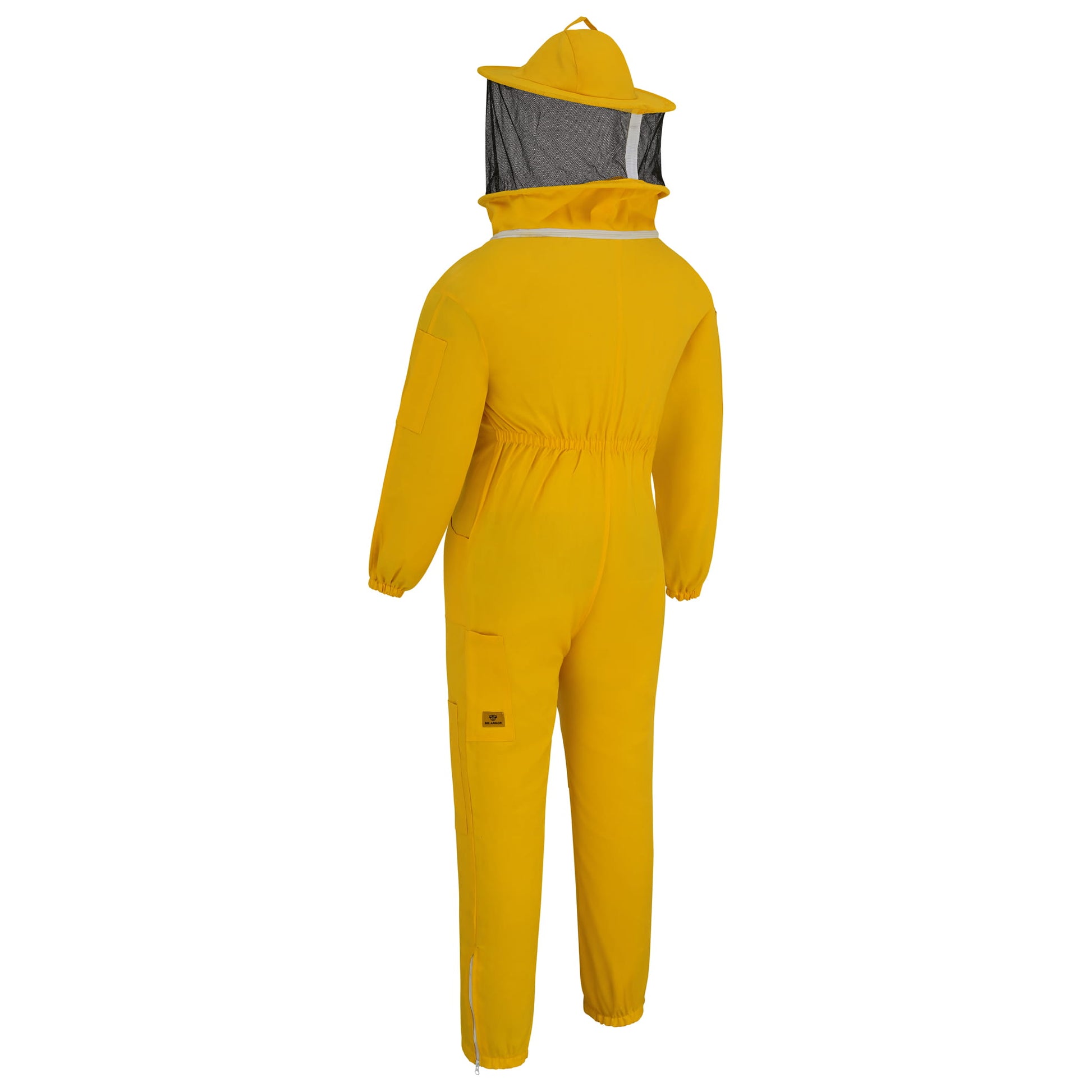 Cotton Beekeeping Suit with Rounded Veil - Yellow