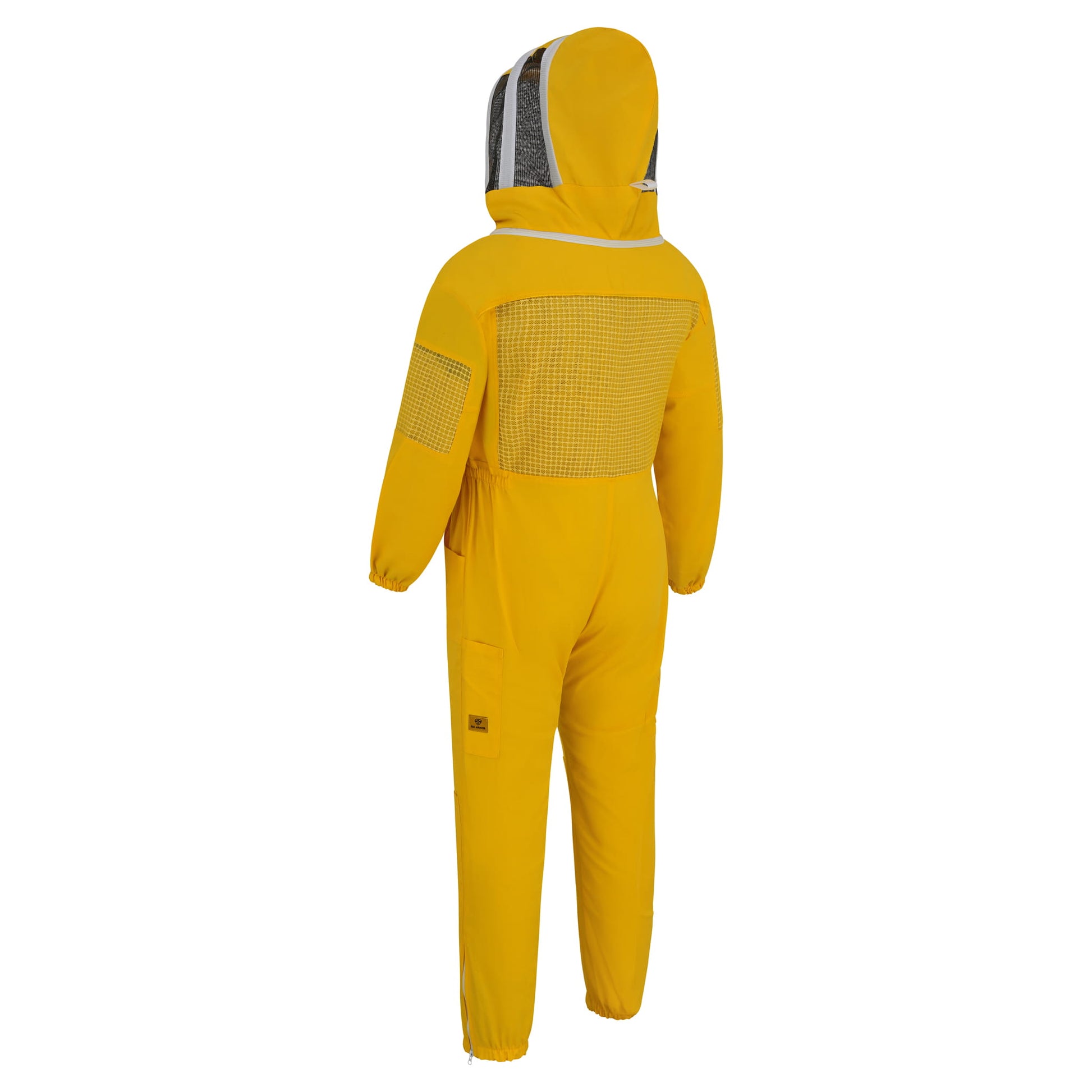 Semi Ventilated Beekeeping Suit with Fencing Veil - Yellow