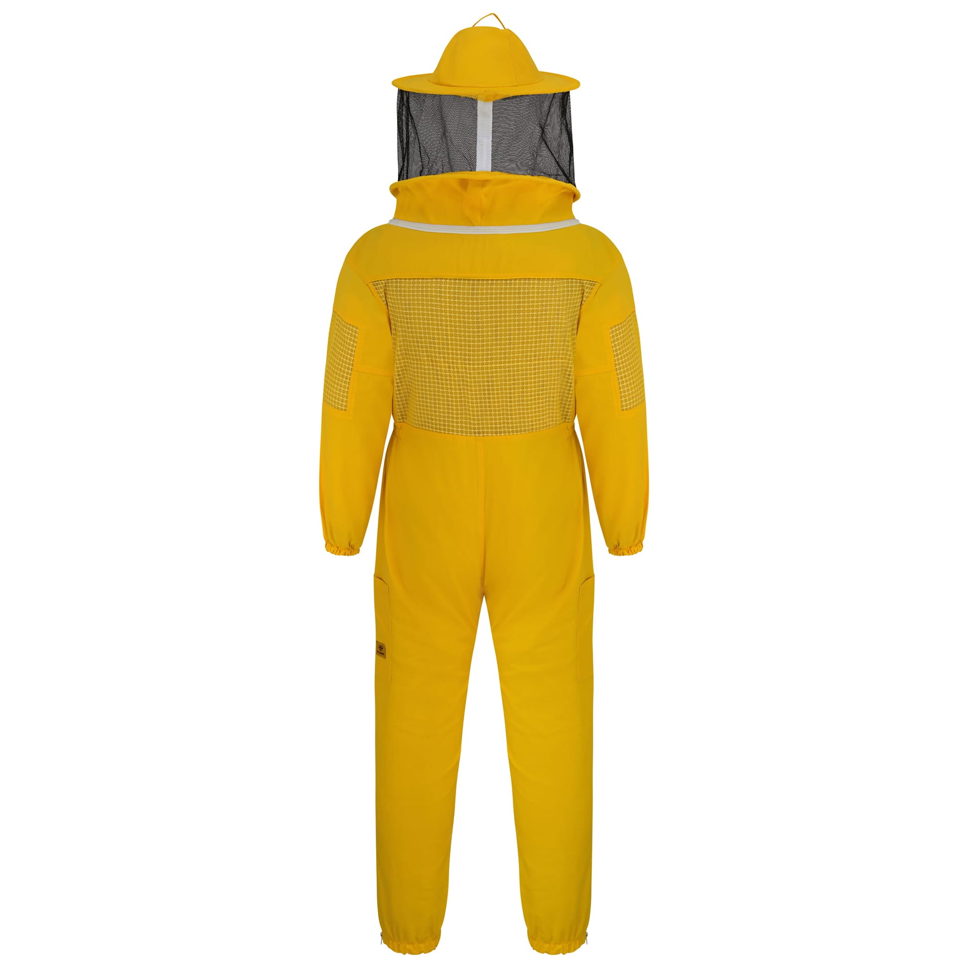 Semi Ventilated Beekeeping Suit with Rounded Veil - Yellow