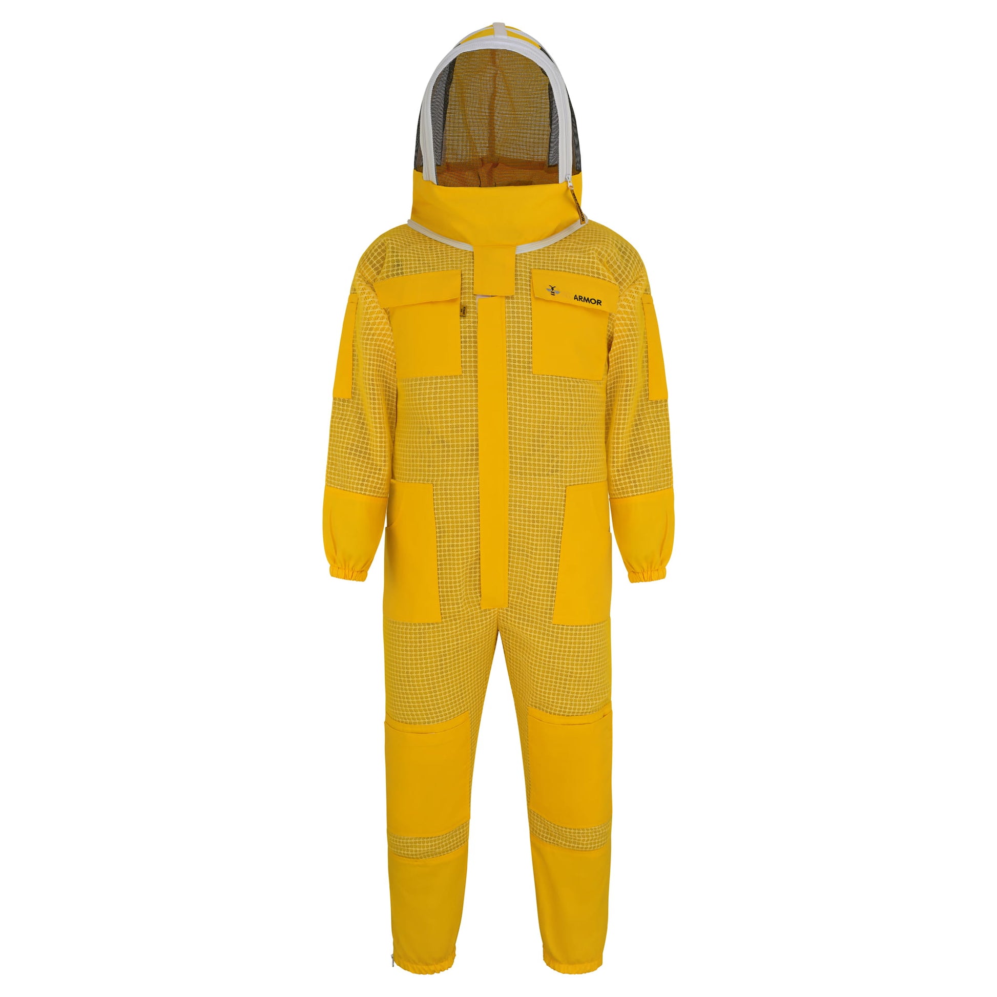 3-Layer Beekeeping Suit with Fencing Veil - Yellow