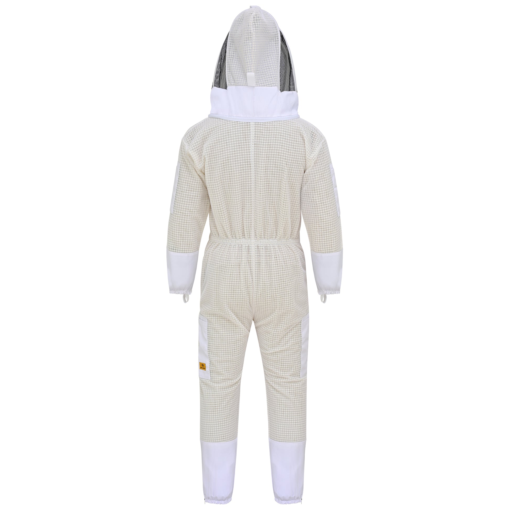 3-Layer Protection Beekeeping Suit with Fencing Veil - White