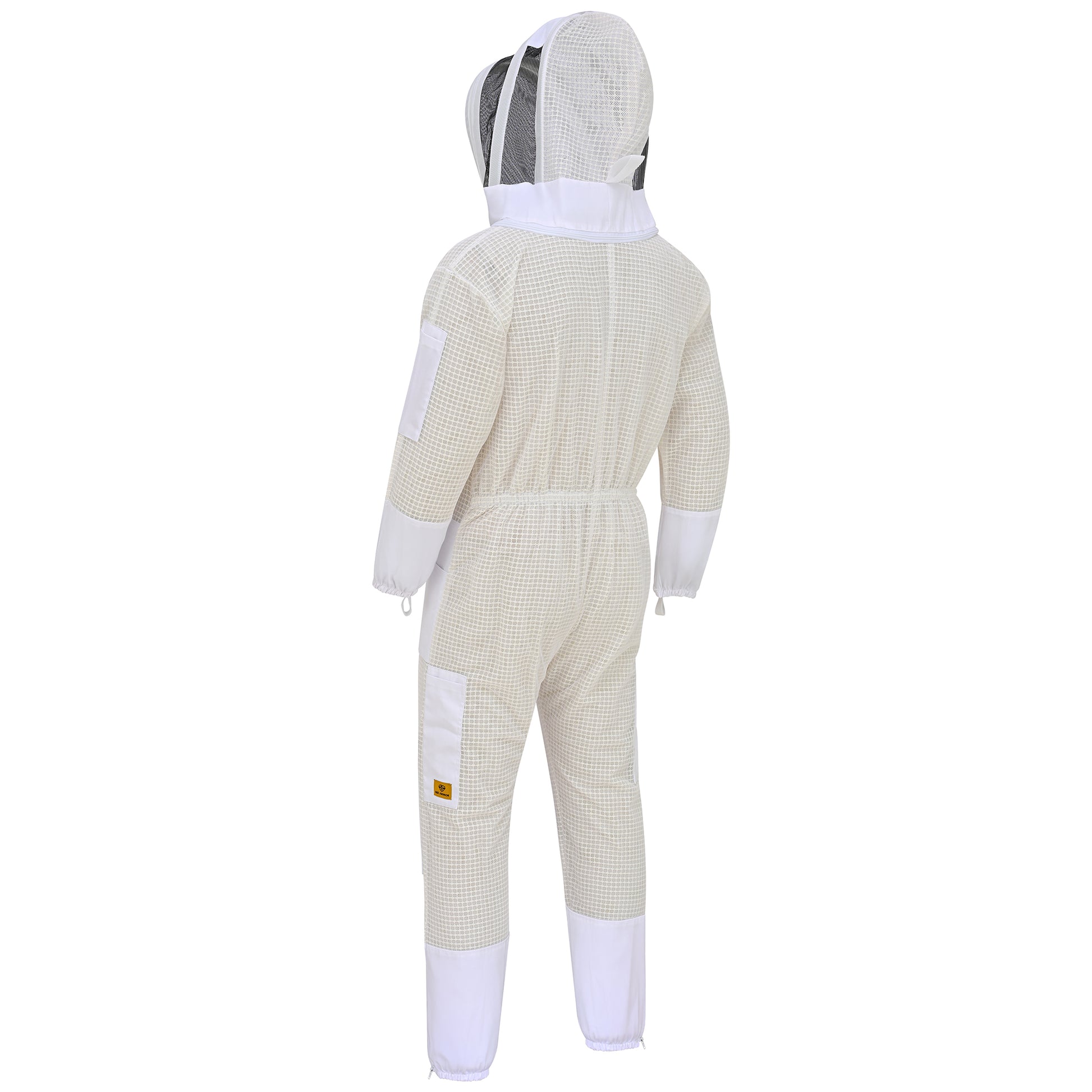 3-Layer Protection Beekeeping Suit with Fencing Veil - White