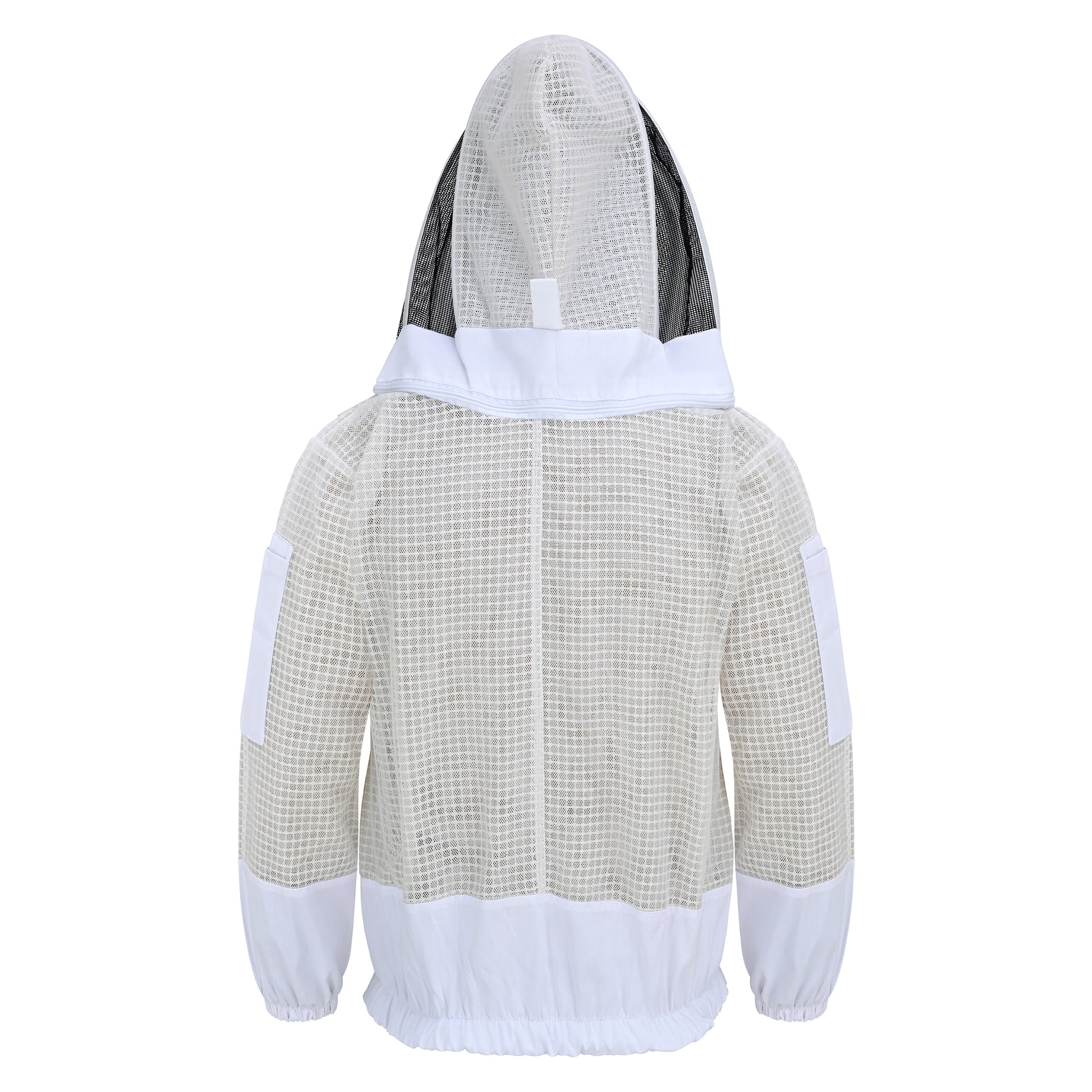 3 Layer Beekeeping Jacket with Fencing Veil - White