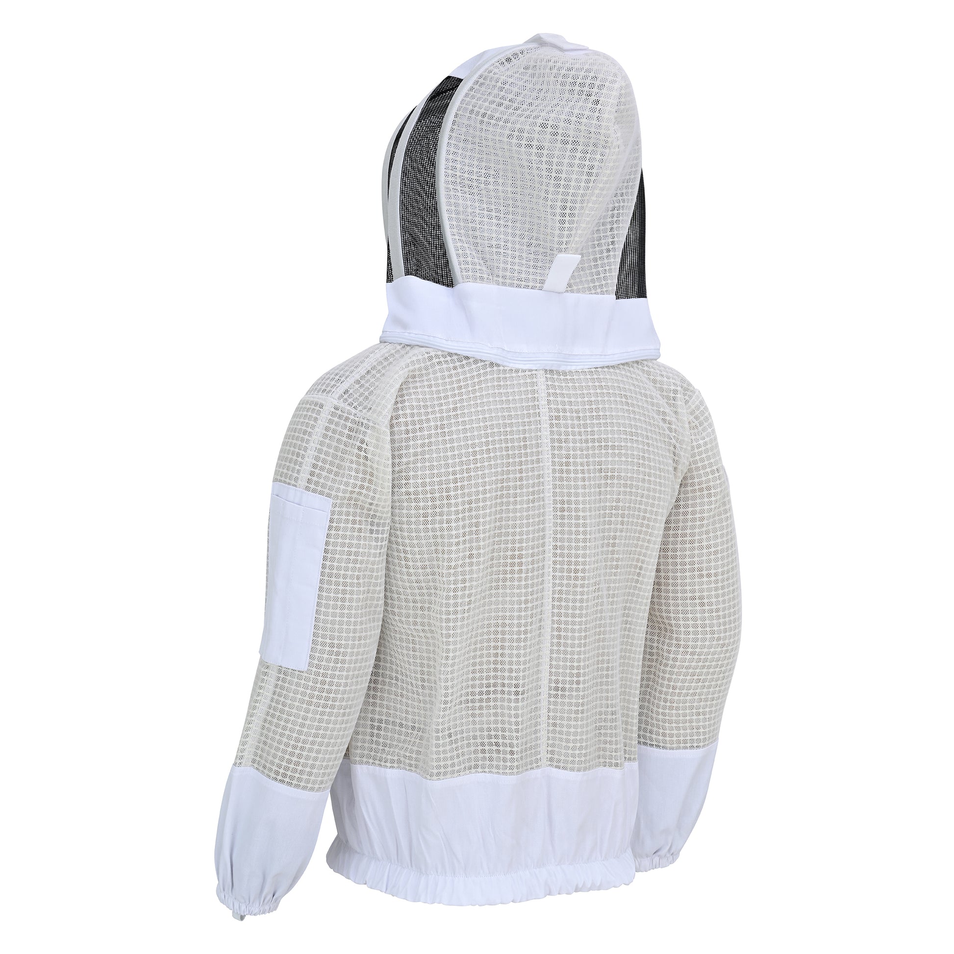 3 Layer Beekeeping Jacket with Fencing Veil - White