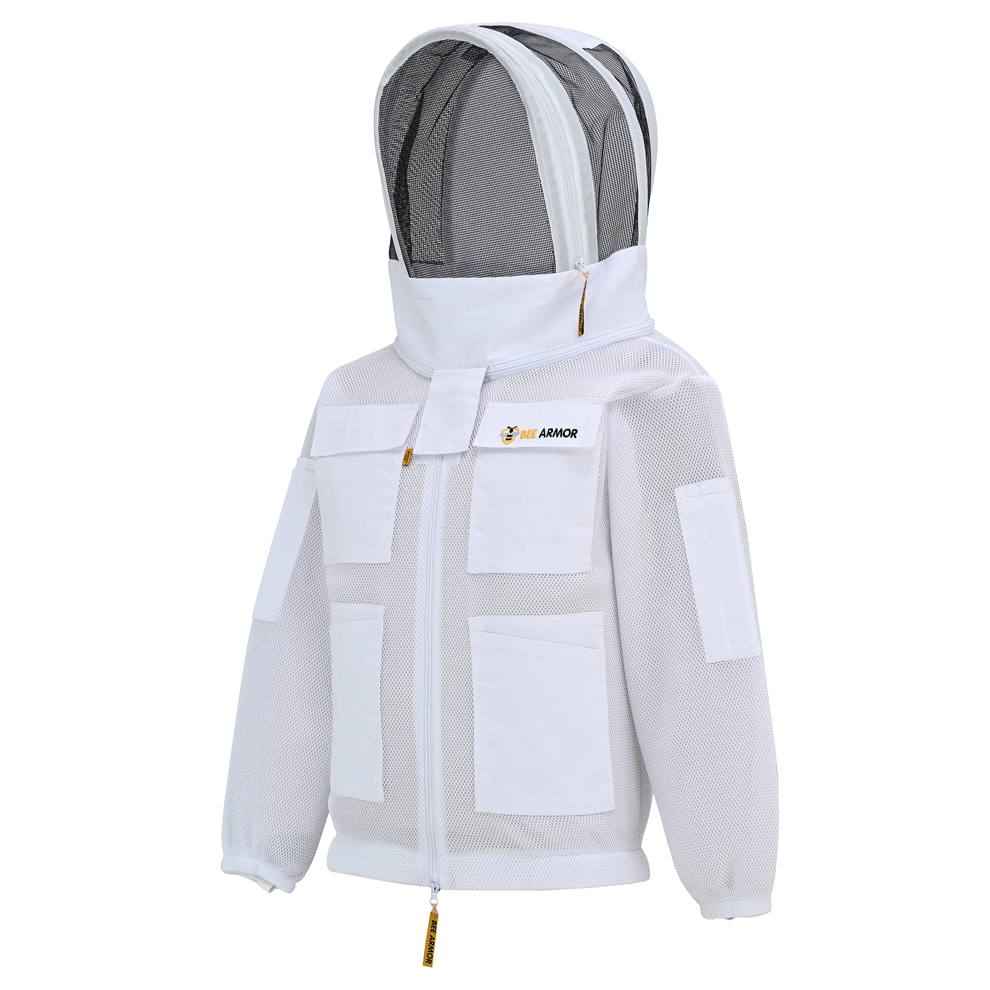 Airmesh Beekeeping Jacket with Fencing Veil - White