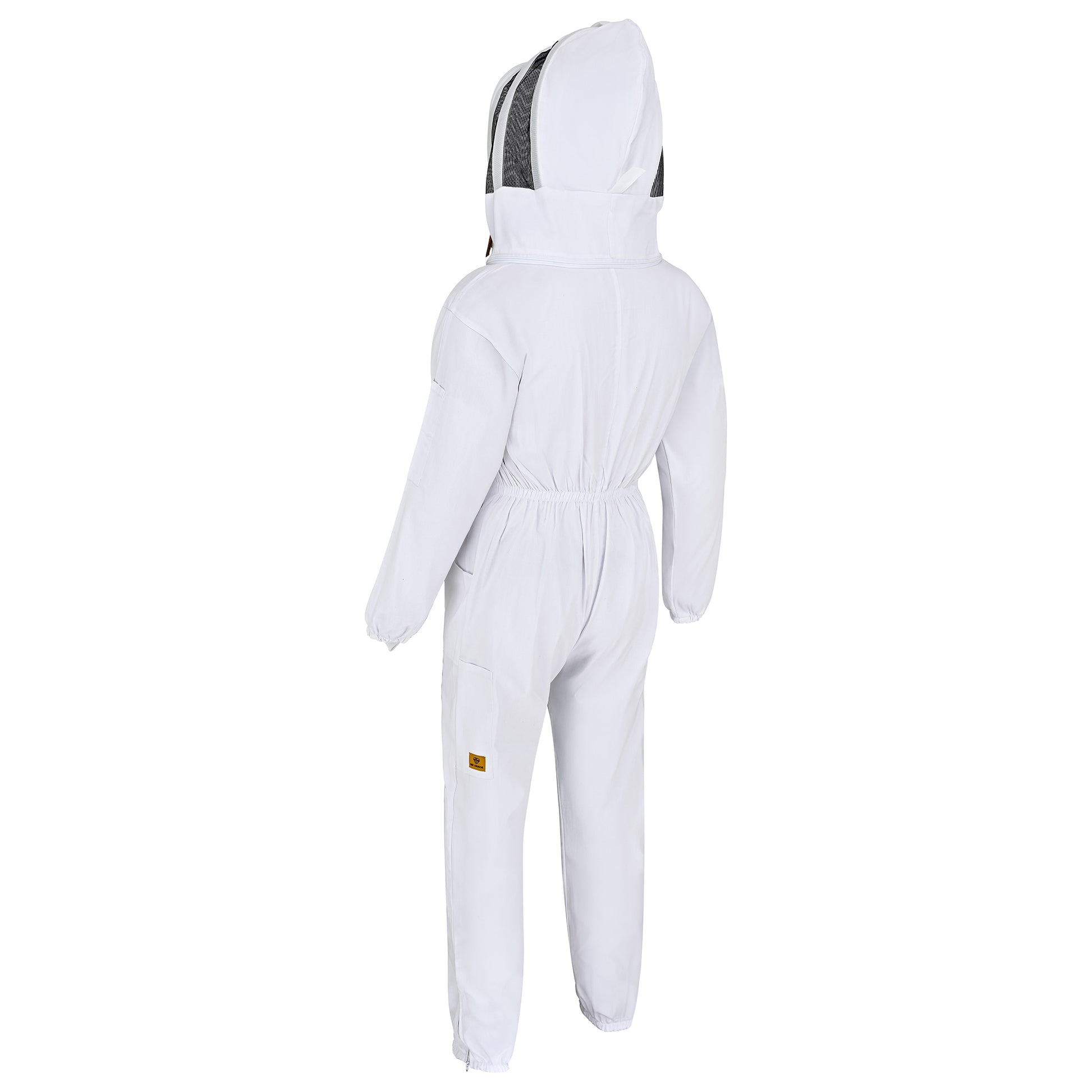 Cotton Beekeeping Suit with Fencing Veil - White