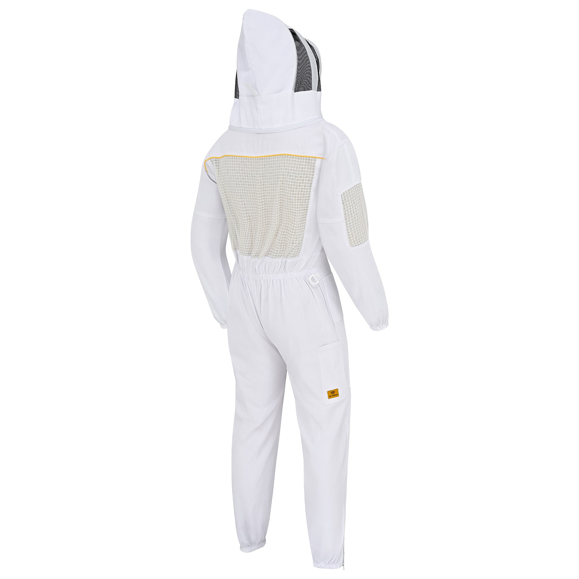 Semi-Ventilated Beekeeping Suit with Fencing Veil - White