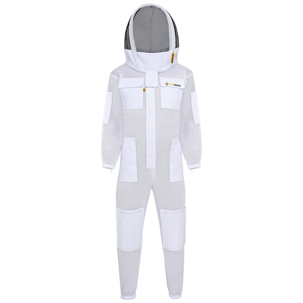Airmesh Beekeeping Suit with Fencing Veil - White