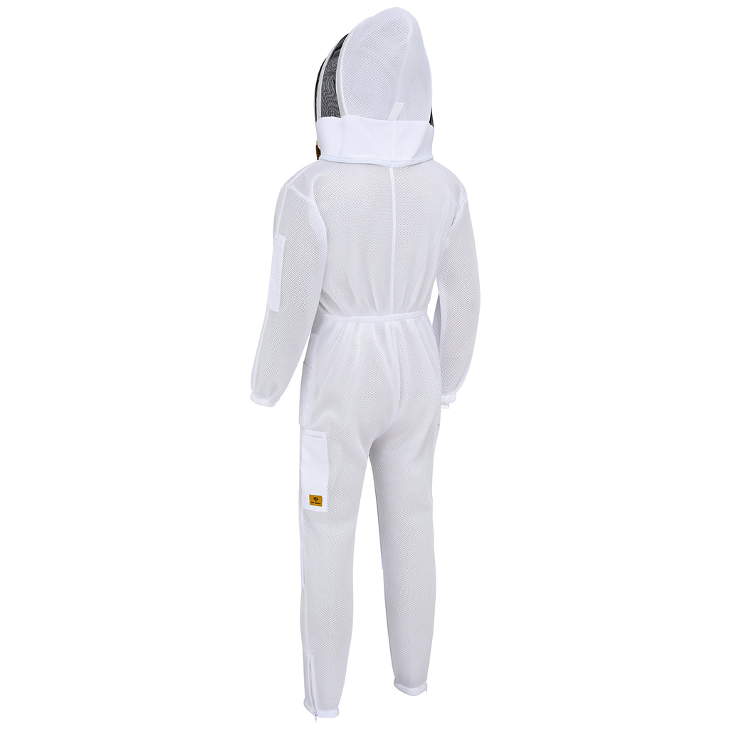 Airmesh Beekeeping Suit with Fencing Veil - White