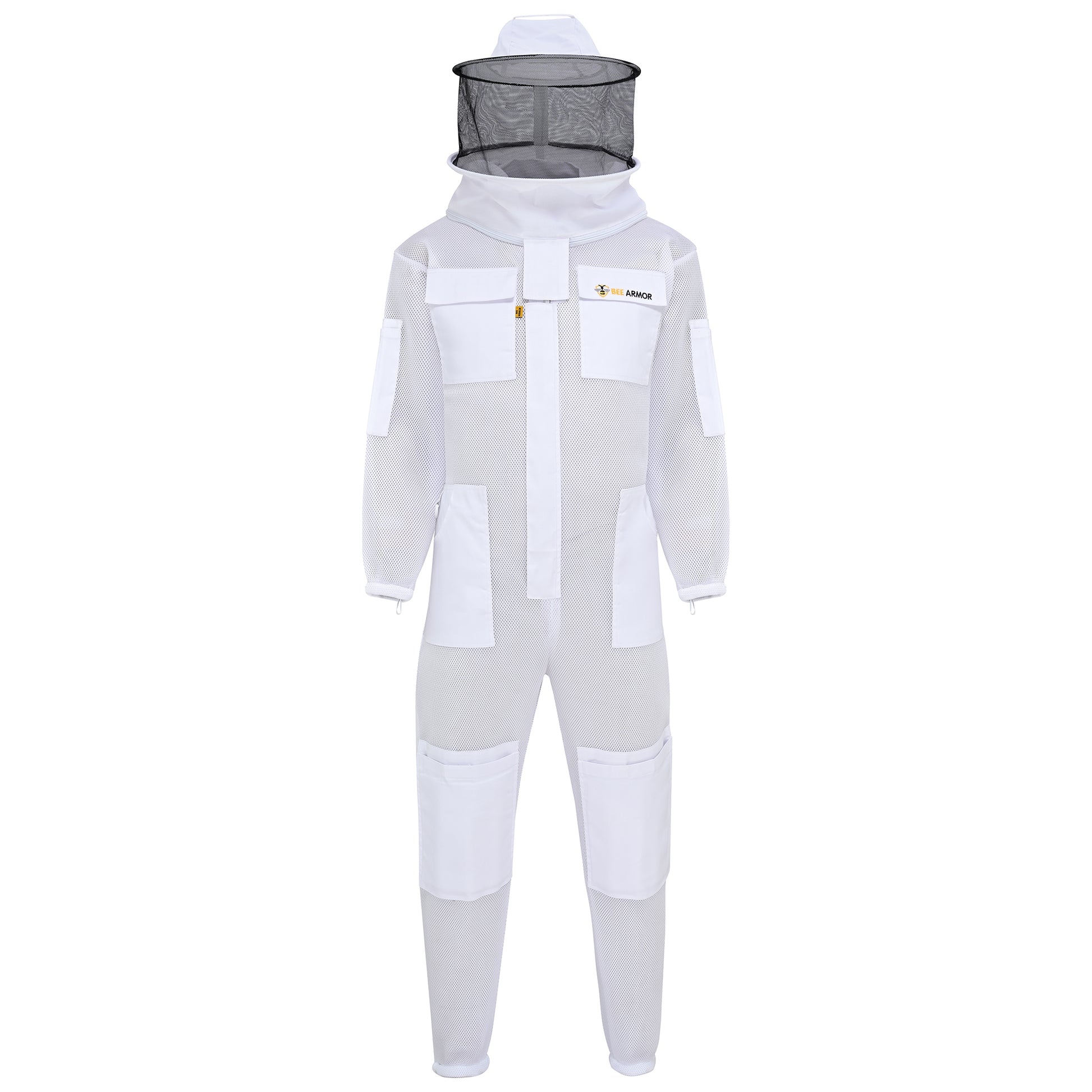 Airmesh Beekeeping Suit with Rounded Veil - White