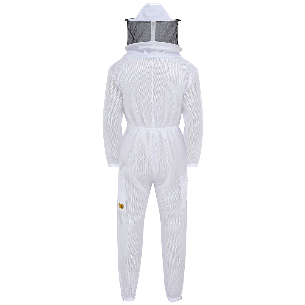 Airmesh Beekeeping Suit with Rounded Veil - White