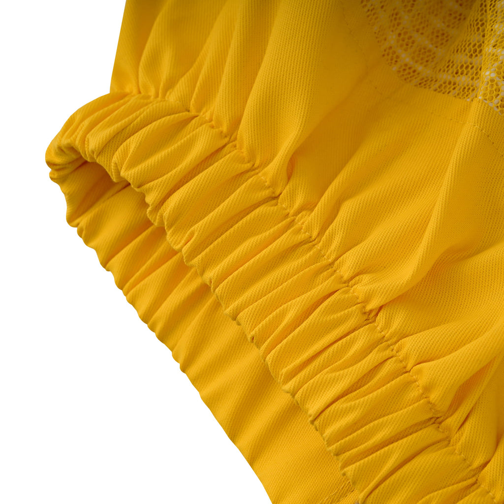 Semi Ventilated Beekeeping Jacket with Fencing Veil - Yellow
